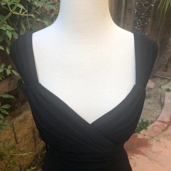 NWT White House Black Market Black Shutter Pleated Sleeveless Dress 4 - Picture 4 of 11